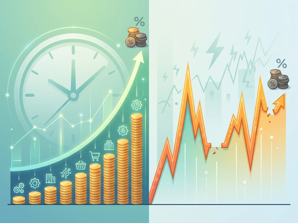 Owning companies: boring compounding beats timing